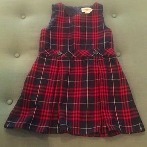 Lands’ End School Uniform Dress 6 black/red plaid